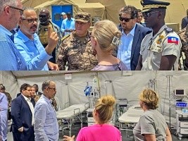 Haïti - Sécurité : Visite stratégique du P.M. à la base de la Force de Répression des Gangs