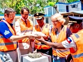 iciHaïti - ENP : Pose de la première pierre du dortoir pour femmes 