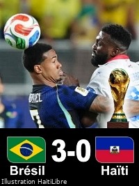2026 World Cup : Haiti, outclassed by Brazil, loses [3-0] and is eliminated (video)