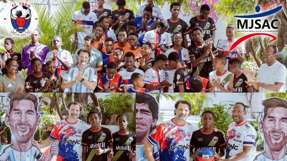 iciHaïti - Académie FC Toro : Visite du DG du MJAC et du Chargé d’affaires d’Argentine