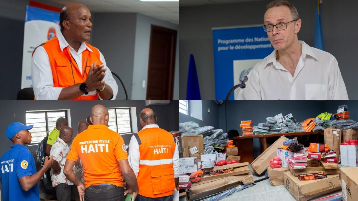 iciHaïti - Catastrophes : Distribution d’équipements destinés aux Équipes d’Intervention Rapide