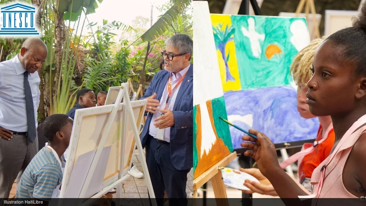 iciHaïti - Port-au-Prince : Ateliers de peinture pour des enfants et jeunes déplacés