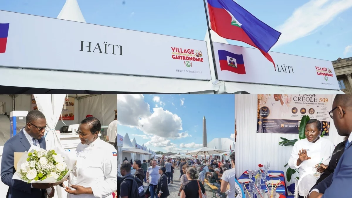iciHaïti - Village International de la Gastronomie : Visite de l’Ambassadeur Volcy à la Cheffe Carline Irantus