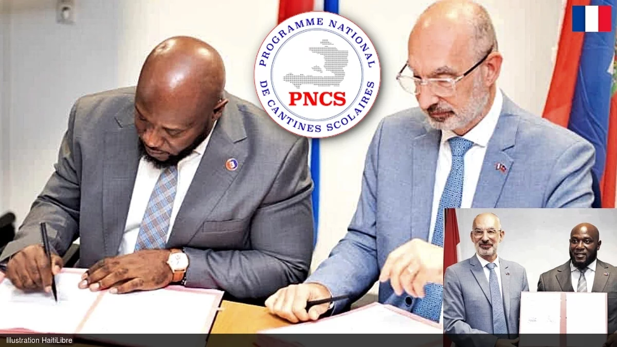 iciHaïti - Cantine scolaire : Signature d’une convention avec l’Ambassade de France