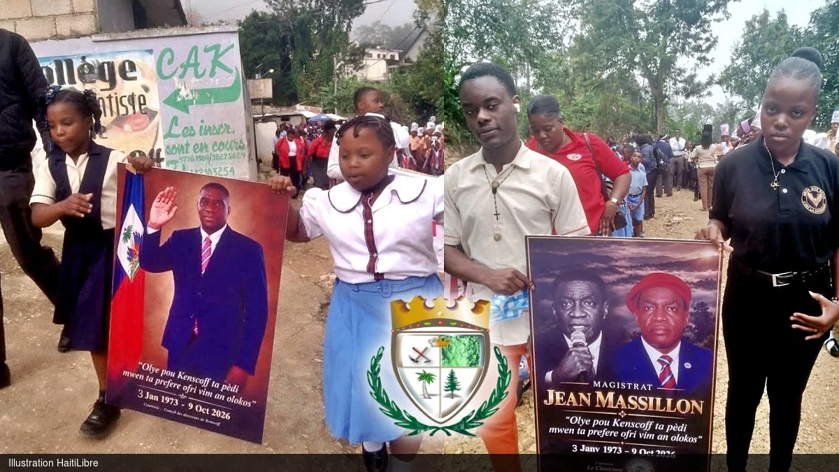 iciHaïti - Kenscoff : Hommage des élèves à la mémoire du Maire Massillon Jean