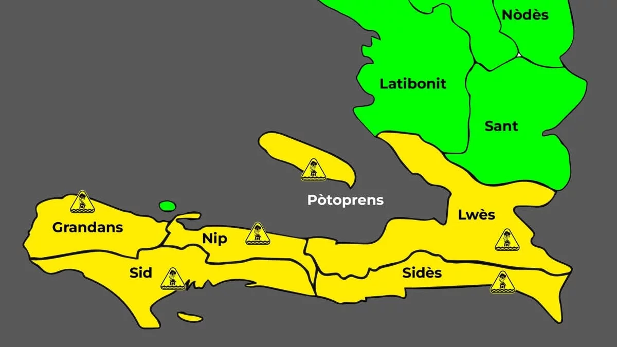 Haiti - FLASH : Yellow Alert for 5 departments