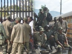 Haiti - Security : A hundred men in fatigues and armed before the Parliament