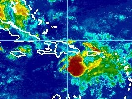 Haiti - Weather : Chantal approaches, Haiti in red