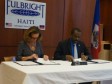 Haiti - Politic : Signing of MoU Fulbright-Clinton