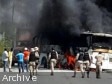 Haïti - Sécurité : Arcahaie un autobus attaqué et incendié