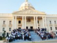 Haiti - January 12, 2011 : Dominican homages to the earthquake victims