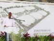 Haiti - Politic : Moïse visits a construction site in the Free Zone Santo Dujour