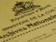 iciHaïti - AVIS : Les Archives Nationales ferment temporairement 3 sites