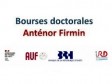 Haiti - NOTICE : Call for applications, Anténor Firmin doctoral scholarships