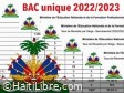 Haiti - FLASH : Results of the results of the single Bac exams for 9 departments and per student