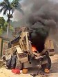 Haiti - FLASH : A PNH armored vehicle burned in Gressier (Video)