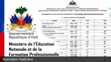 iciHaïti - FLASH : Calendrier et horaires de passation des examens de la 9e AF