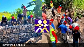 Morne Grepin, Haiti : Construction of 160 m3 of gabions