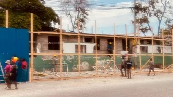 Construction of the future blood transfusion center in Haiti