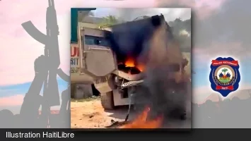 Haïti - Kenscoff : Au moins 3 policiers blessés et un blindé incendié