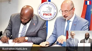 iciHaïti - Cantine scolaire : Signature d’une convention avec l’Ambassade de France