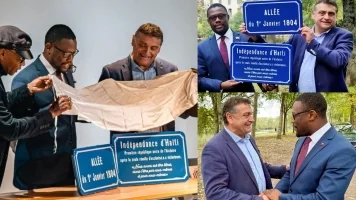 France : Unveiling of a plaque commemorating the independence of Haiti