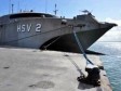 Haiti - Humanitarian : The U.S. vessel «HSV 2 Swift» in Mission in Haiti
