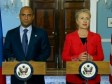 Haiti - Politic : Statements of  Hillary Clinton and Laurent Lamothe in Washington DC