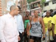 Haiti - Politic : Laurent Lamothe with the population in the streets
